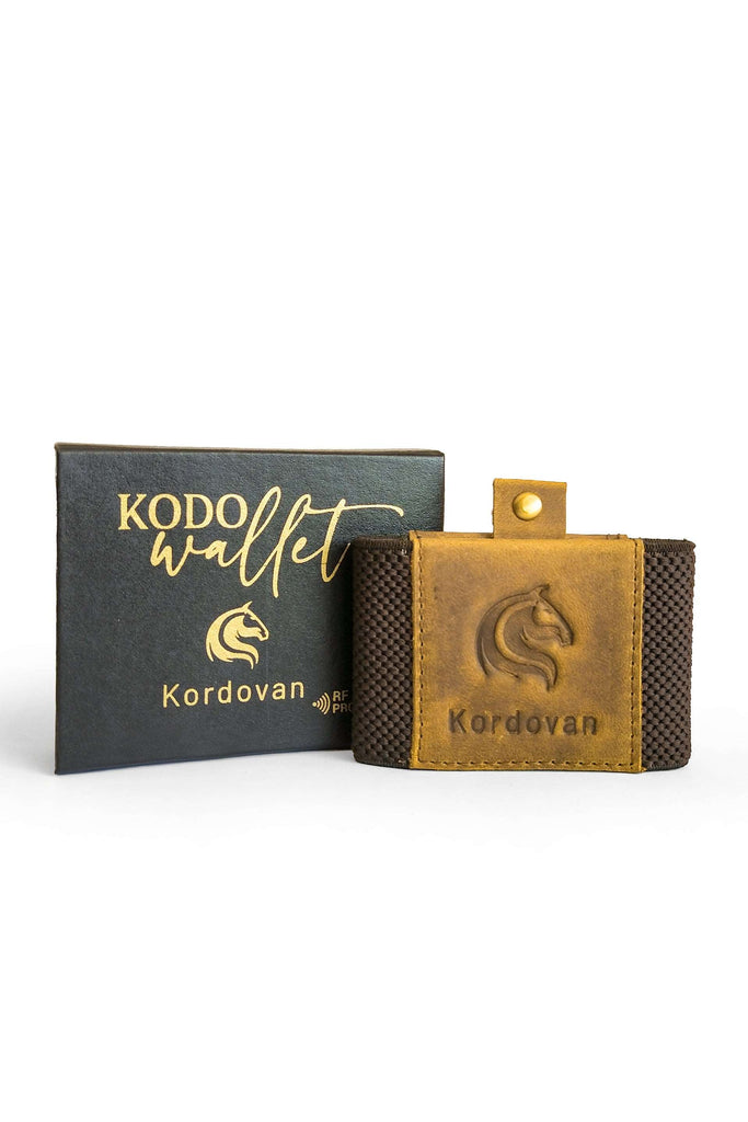 RFID Protected KODO Wallet // Mustard (UNISEX) // Crazy Horse Cow Leather