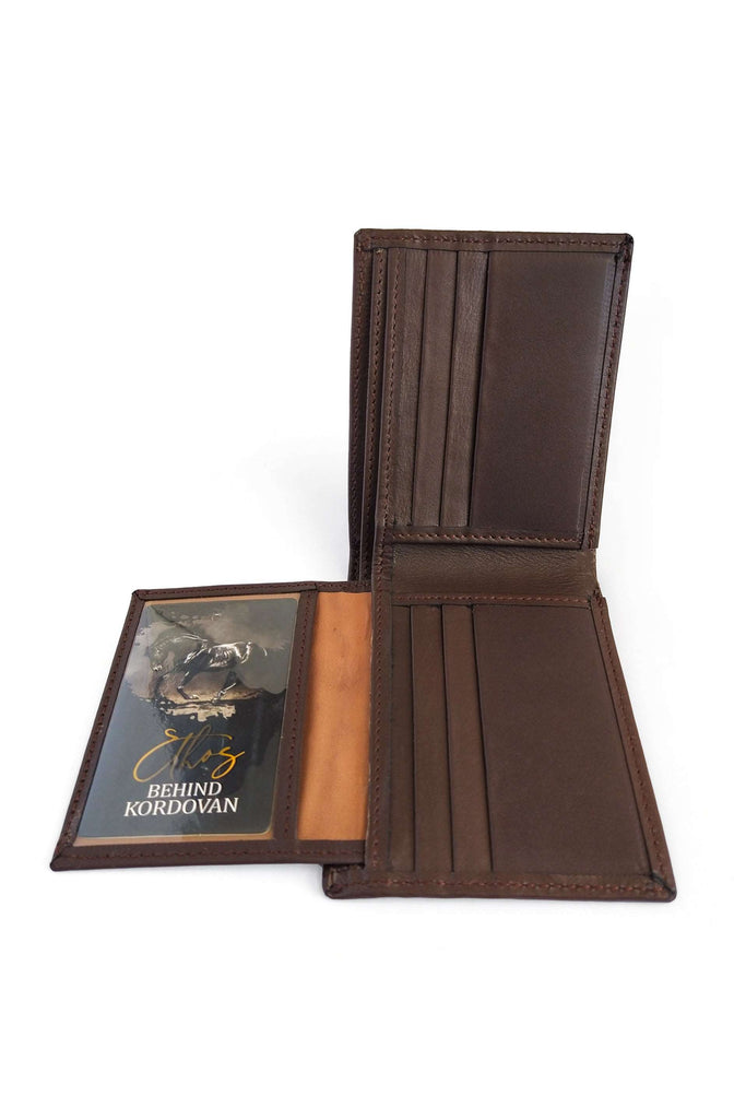Plain Bifold Nappa Leather Wallet for Men // Dark Brown