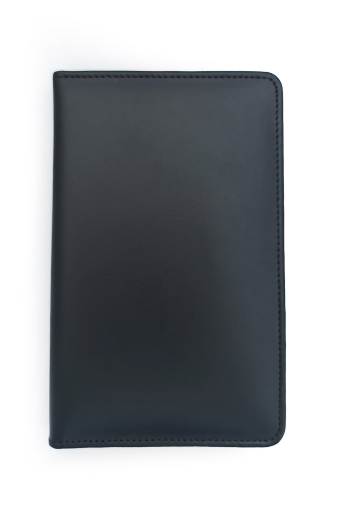 Mini Leather Folio // Note Pad Organizer // Black - Kordovan
