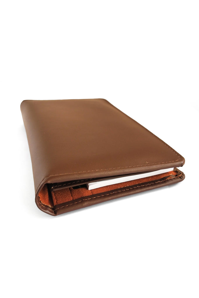 Mini Leather Folio // Note Pad Organizer // Brown - Kordovan