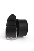 Men's Solid One Piece Leather Dress & Casual Belt // Black - Kordovan