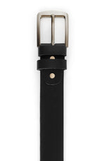 Men's Solid One Piece Leather Dress & Casual Belt // Black - Kordovan