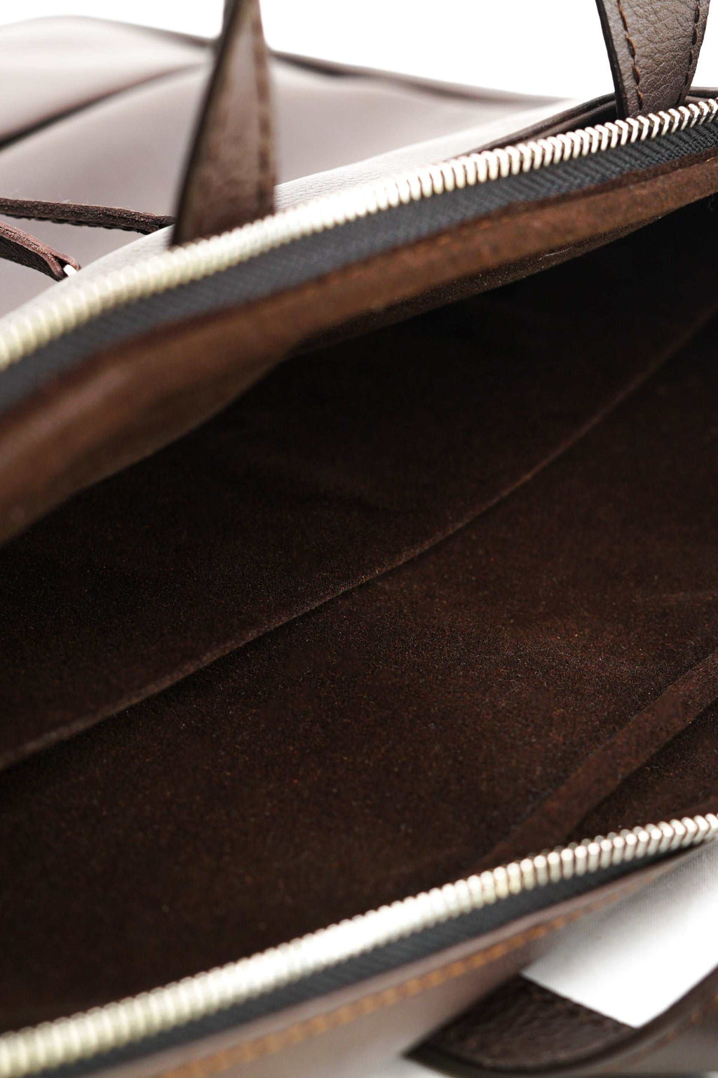 Natural Milled Sleek laptop Bag // Dark Brown