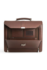 The Executive Leather Briefcase Office Bag With Laptop Compartment // Brown