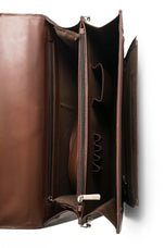 The Executive Leather Briefcase Office Bag With Laptop Compartment // Brown