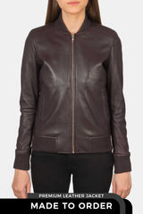 Bliss Women's Leather Bomber Jacket | Kordovan Leather Pakistan