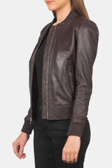 Bliss Women's Leather Bomber Jacket | Kordovan Leather Pakistan
