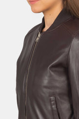 Bliss Women's Leather Bomber Jacket | Kordovan Leather Pakistan